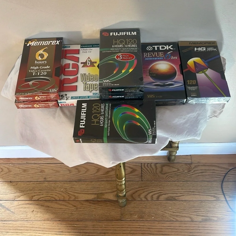 9 New VHS Tapes Lot Bundle Memorex RCA Fujifilm TDK High Grade Video Cassettes